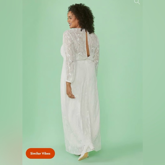 Modcloth NEW with tags maxi white lace long sleeves dress - Picture 3 of 11